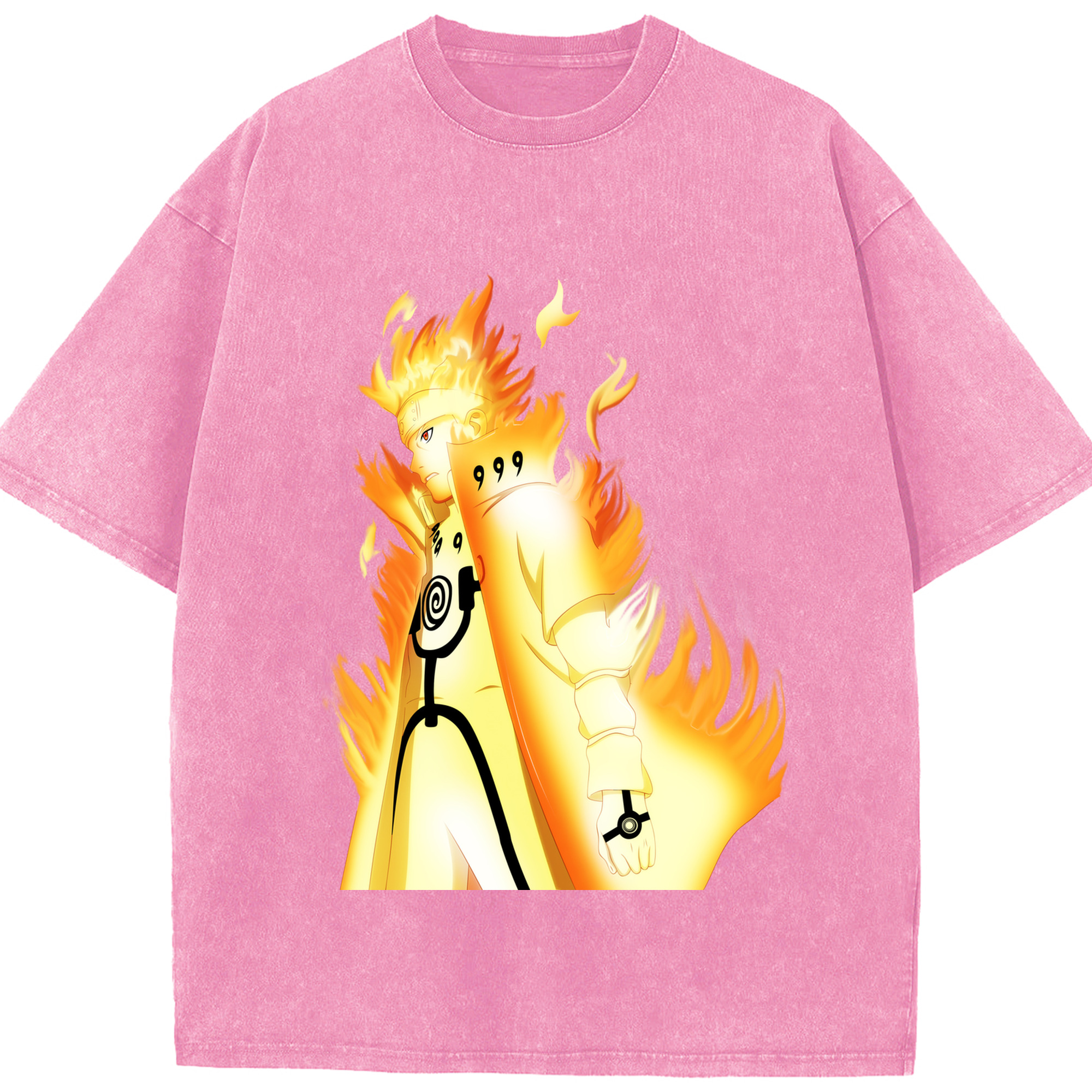 （画像用） NARUTO -ナルト- うずまき ナルト Uzumaki Naruto 綿100% ヴィンテージ風 半袖Tシャツ（フロントプリント）